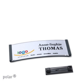 Name badges with pin Polar 20, anthracite 