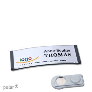 Name badges with magnet Polar 20, anthracite 