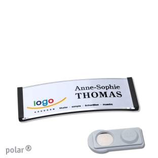 Name badges with magnet Polar 20, black 