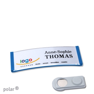Name badges with magnet Polar 20, medium blue 