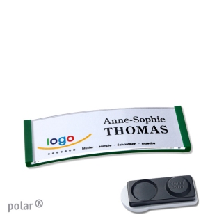 Name badges with magnet Polar 20, extra strong, green 
