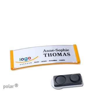 Name badges with magnet Polar 20, extra strong, yellow 