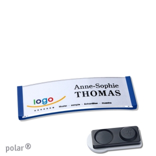 Name badges with magnet Polar 20, extra strong, blue 
