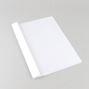 Eyelet folder A4, leather board, 10 sheets, white | 1 mm