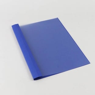 Eyelet folder A4, linen board, 35 sheets, blue | 3 mm