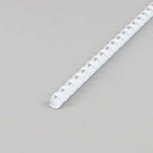 Plastic binder spines A4, round 12 mm | white