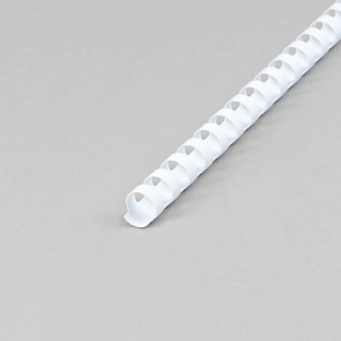 Plastic binder spines A4, round 14 mm | white