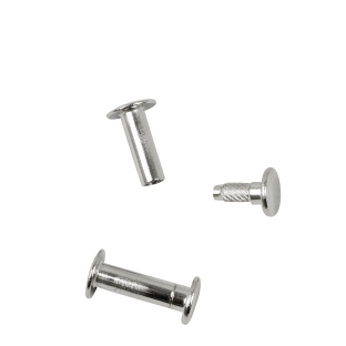 Binding screws with hammertop, nickel-plated 16 mm