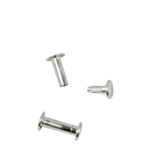 Binding screws with hammertop, nickel-plated 18 mm