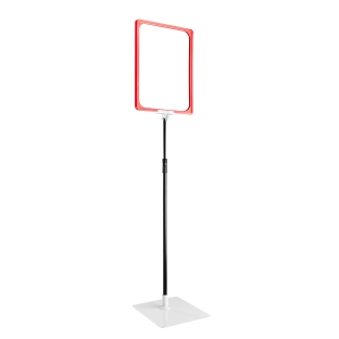 Poster frame with base and mount (set) A4 | red | Base: black