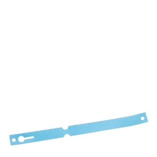 Loop tag for keys, HDPE film blue