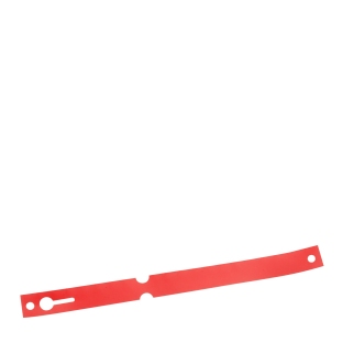 Loop tag for keys, HDPE film red