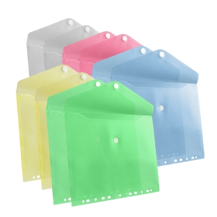 Document folders A4, different colours, filing strip 