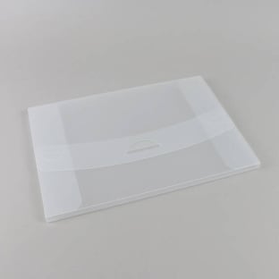 Document box A4, plug-in closure, 100 sheets, PP film, matt-transparent 