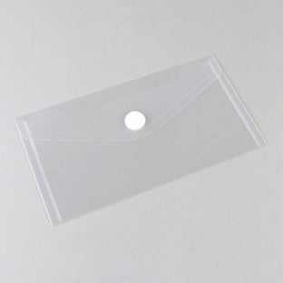 Document pouch DIN long, hook and loop fastener, PP film, matt-transparent 