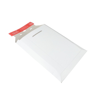 Cardboard envelope B5, 21 x 26.5 x 3 cm, self-adhesive seal, tear strip, white 
