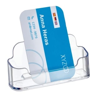Business card holders, 1 compartment, landscape, transparent 