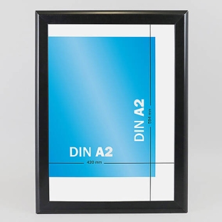Snap frame, aluminium, A2 black | 32 mm | Mitred