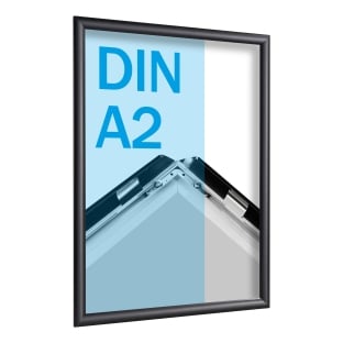 Snap frame, aluminium, A2 black | 25 mm | Mitred