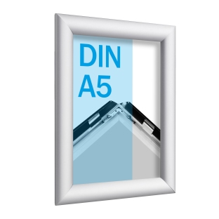 Snap frame, aluminium, A5 silver | 25 mm | Mitred