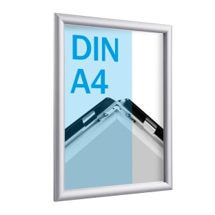 Snap frame, aluminium, A4 silver | 17 mm | Mitred