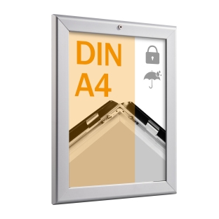Snap frame, aluminium, A4, waterproof, lockable 