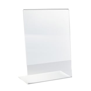 L-shaped sign holder, for inserts A5, portrait, acrylic 