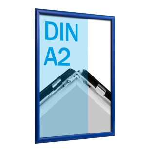 Snap frame, aluminium, A2 blue | 25 mm | Mitred
