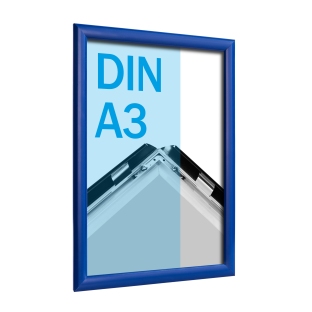 Snap frame, aluminium, A3 blue | 25 mm | Mitred