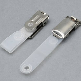 ID lever clips with plastic strap 