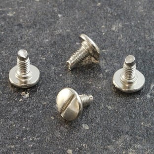 Slotted screws for binding screws, 7.5 mm, with 1 mm extension, nickel-plated 