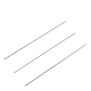 Straight wire shafts for calendar hangers, 298 mm long, silver 