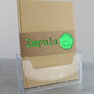 Leaflet holder, for inserts A4, 1 compartment, portrait, transparent 