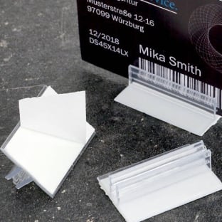 Super grip clip 38 x 25 mm, self-adhesive, transparent 