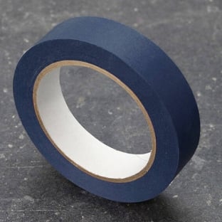Best Price spine tape, special paper, linen structure blue | 19 mm