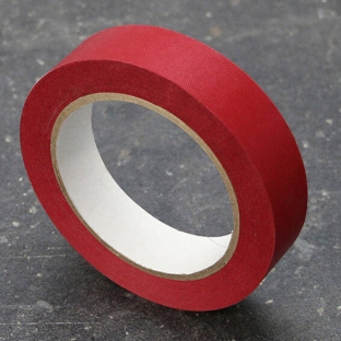 Best Price spine tape, special paper, linen structure red | 25 mm