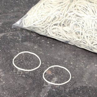 Rubber bands, white 