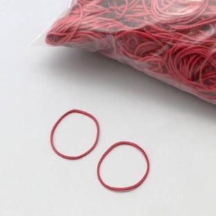 Rubber bands, red 