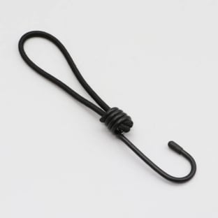 Bungee loops with metal hook 150 mm | black