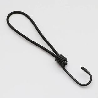 Bungee loops with metal hook 200 mm | black