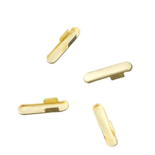 Metal cord clips (T-shape), 14.3 x 3.2 x 3.5 mm, brass-plated 