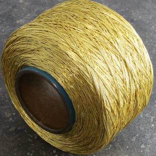 Elastic cords on reel, 1 mm, golden (Roll with 1,300 m) 