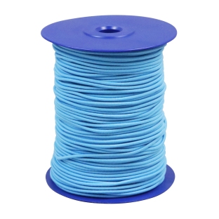 Elastic cords on reel, 2.2 mm, light blue (L042) (reel with 100 m) 