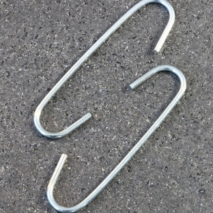 C-hooks, 62 mm long, zinc-plated 62 mm
