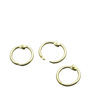 Binding rings 14 mm, brass-plated, delivered open 