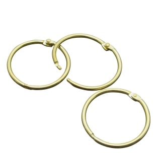Binding rings 19 mm, brass-plated 