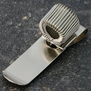 Single pen holders, made of metal, 1 flexible loop 