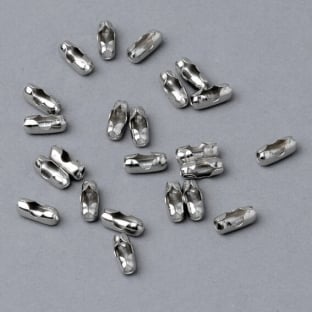 Ball chain connectors, 1.5 mm, nickel-plated 