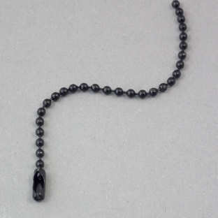 Ball chains 150 mm, 2.4 mm ball diameter, black 