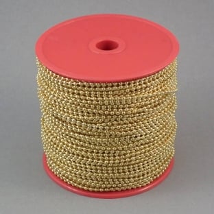 Ball chain reels, 2.4 mm ball diameter, brass-plated (reel with 100 m) 